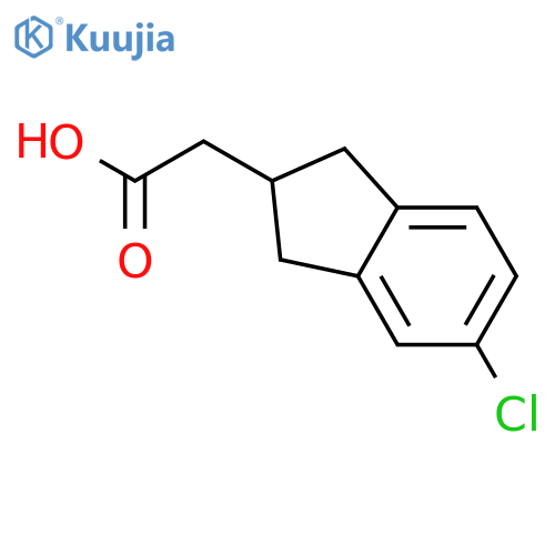 1H-Indene-2-acetic acid, 5-chloro-2,3-dihydro- structure