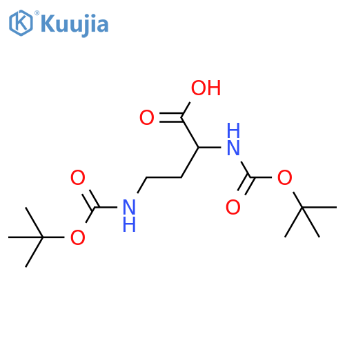 2,4-Bis-tert-butoxycarbonylamino Butyric Acid structure
