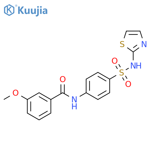 3-methoxy-N-{4-[(1,3-thiazol-2-yl)sulfamoyl]phenyl}benzamide structure