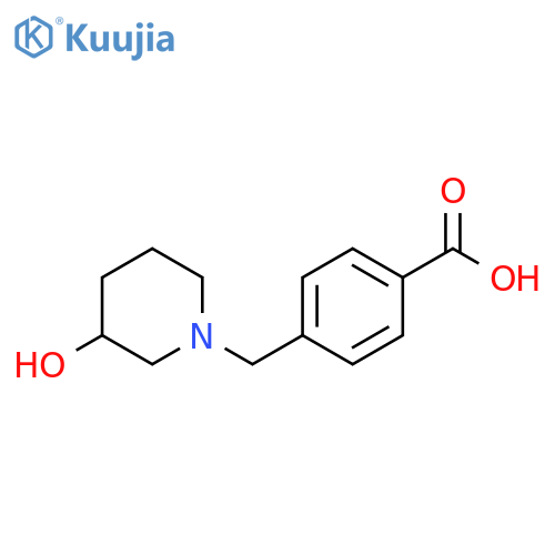 4-[(3-hydroxypiperidin-1-yl)methyl]benzoic acid structure