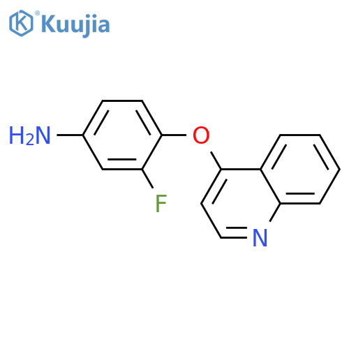 3-fluoro-4-(quinolin-4-yloxy)aniline structure