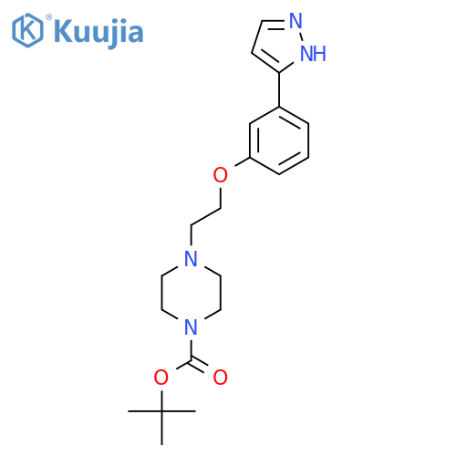 1-tert-Butoxycarbonyl-4-2-(pyrazol-3-yl)phethoxyethylpiperazine structure