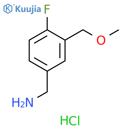 4-fluoro-3-(methoxymethyl)phenylmethanamine hydrochloride structure