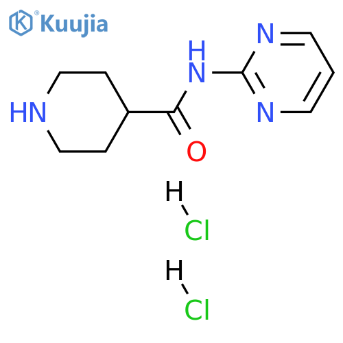 N-(pyrimidin-2-yl)piperidine-4-carboxamide dihydrochloride structure