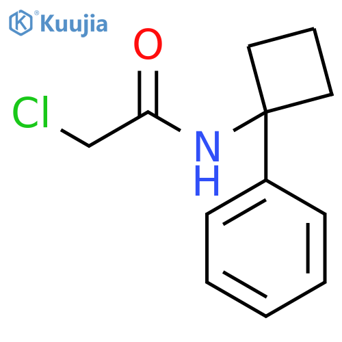 2-chloro-N-(1-phenylcyclobutyl)acetamide structure