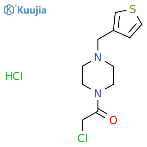 2-chloro-1-[4-(3-thienylmethyl)piperazin-1-yl]ethanone;hydrochloride structure
