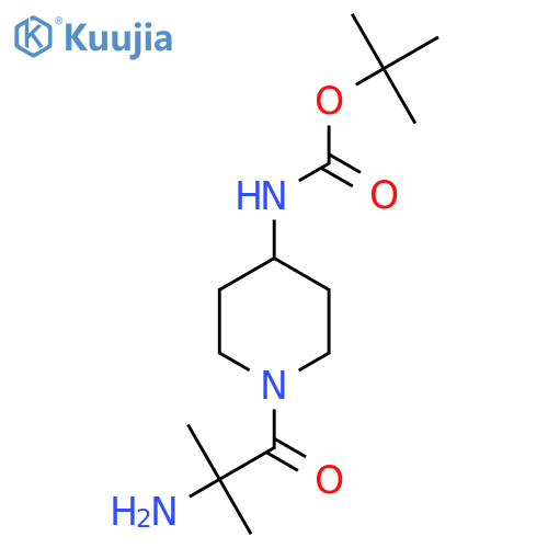 tert-butyl N-1-(2-amino-2-methylpropanoyl)piperidin-4-ylcarbamate structure