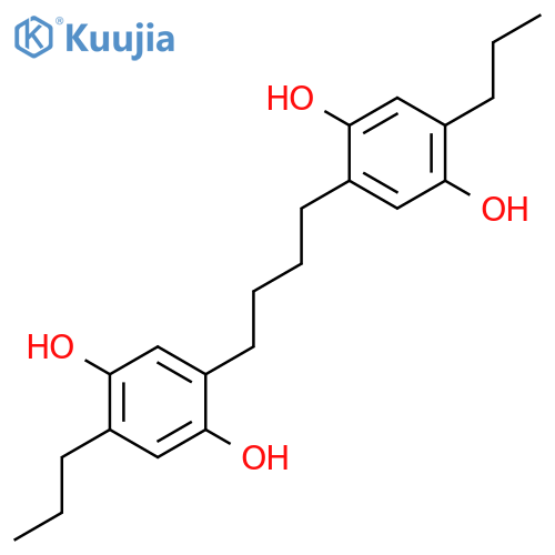 1,4-Benzenediol, 2,2'-(1,4-butanediyl)bis[5-propyl- structure