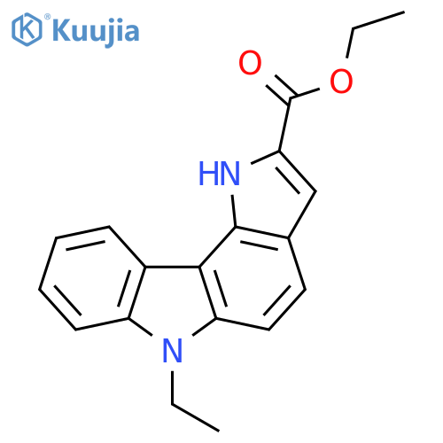 Pyrrolo[3,2-c]carbazole-2-carboxylic acid, 6-ethyl-1,6-dihydro-, ethylester structure