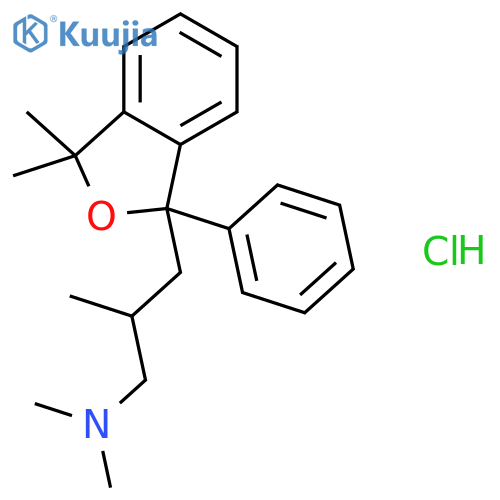 1-Isobenzofuranpropanamine,1,3-dihydro-N,N,b,3,3-pentamethyl-1-phenyl-,hydrochloride (1:1) structure