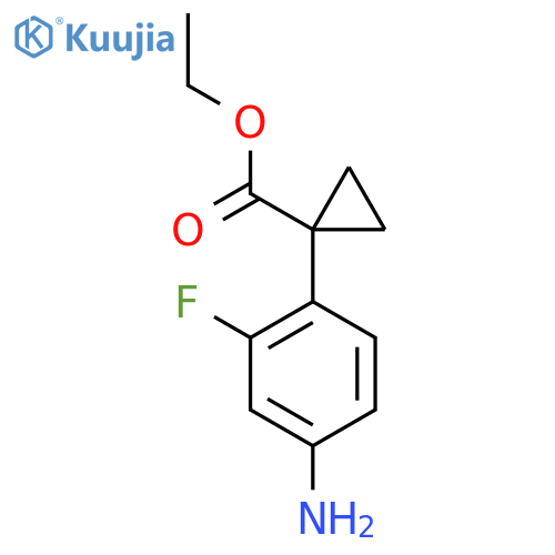Ethyl 1-(4-amino-2-fluorophenyl)cyclopropane-1-carboxylate structure