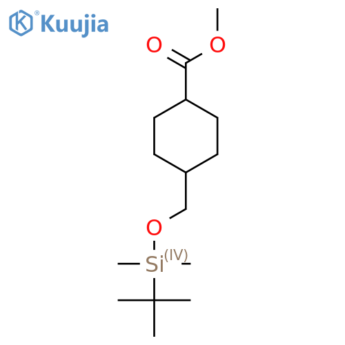 4-(1,1-dimethylethyl)dimethylsilyloxymethyl-cyclohexanecarboxylic acid methyl ester structure