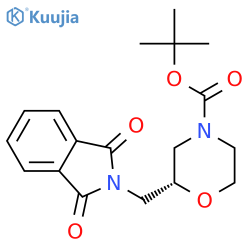 (R)-tert-butyl 2-((1,3-dioxoisoindolin-2-yl)methyl)morpholine-4-carboxylate structure