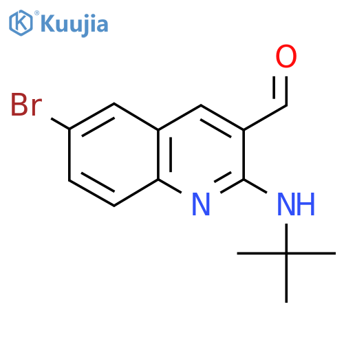 2-(Tert-butylamino)-6-bromoquinoline-3-carbaldehyde structure
