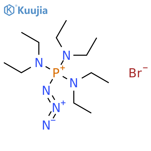 (Tris(diethylamino)-l5-phosphaneylidene)triaz-1-yn-2-ium Bromide structure
