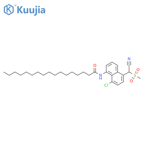 Heptadecanamide,N-[8-chloro-5-[cyano(methylsulfonyl)methyl]-1-naphthalenyl]- structure