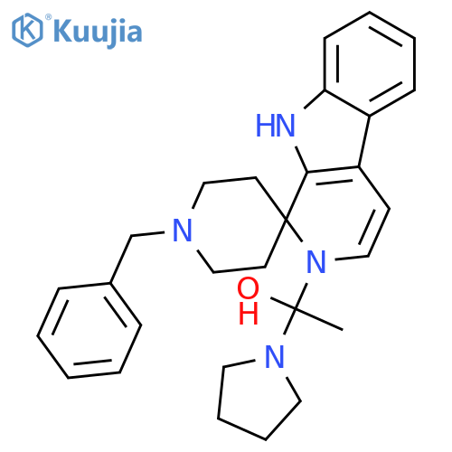 Ethanone,2-(1-pyrrolidinyl)-1-[2',3',4',9'-tetrahydro-1-(phenylmethyl)spiro[piperidine-4,1'-[1H]pyrido[3,4-b]indol]-2'-yl]- structure