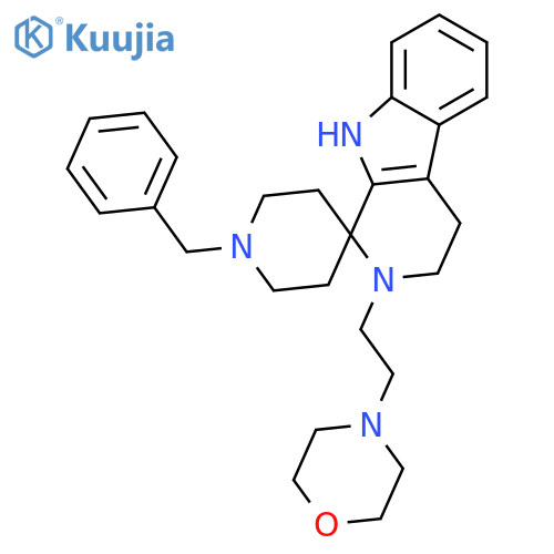 Spiro[piperidine-4,1'-[1H]pyrido[3,4-b]indole],2',3',4',9'-tetrahydro-2'-[2-(4-morpholinyl)ethyl]-1-(phenylmethyl)- structure