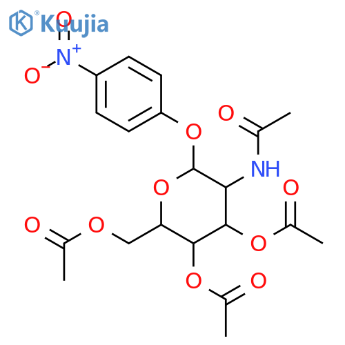 p-Nitrophenyl 2-Acetamido-3,4,6-tri-O-acetyl-β-D-glucopyranoside structure