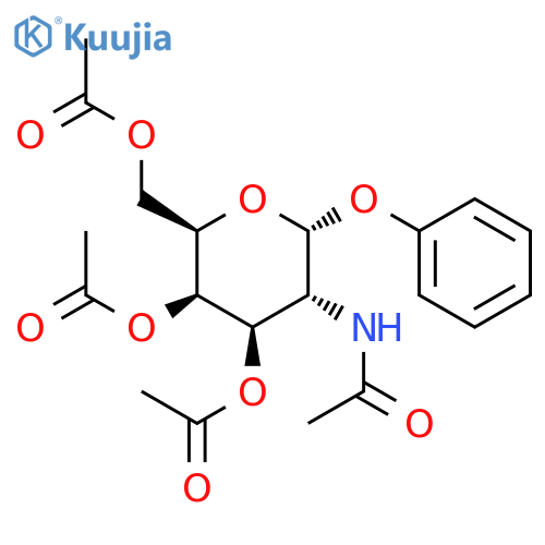 Phenyl 2-Acetamido-3,4,6-tri-O-acetyl-2-deoxy-α-D-galactopyranoside structure