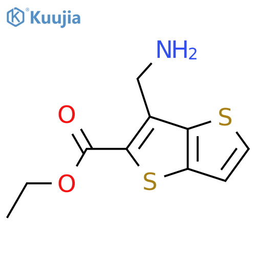 ethyl 3-(aminomethyl)thieno3,2-bthiophene-2-carboxylate structure