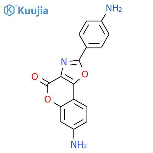 4H-[1]BENZOPYRANO[3,4-D]OXAZOL-4-ONE, 7-AMINO-2-(4-AMINOPHENYL)- structure