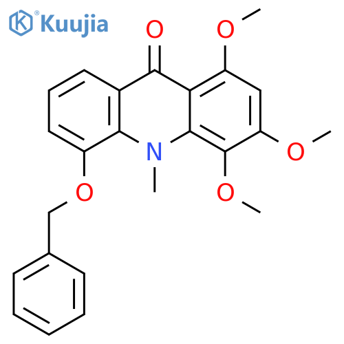 9(10H)-Acridinone, 1,3,4-trimethoxy-10-methyl-5-(phenylmethoxy)- structure