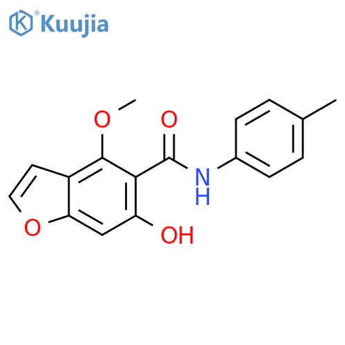 5-Benzofurancarboxamide, 6-hydroxy-4-methoxy-N-(4-methylphenyl)- structure