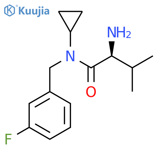 (S)-2-Amino-N-cyclopropyl-N-(3-fluoro-benzyl)-3-methyl-butyramide structure