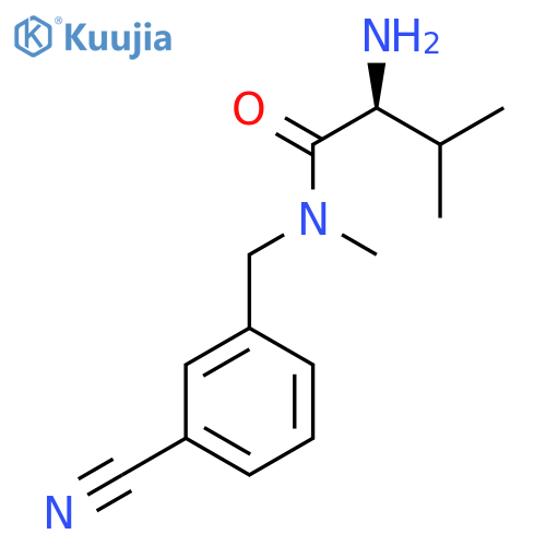 (S)-2-Amino-N-(3-cyano-benzyl)-3,N-dimethyl-butyramide structure