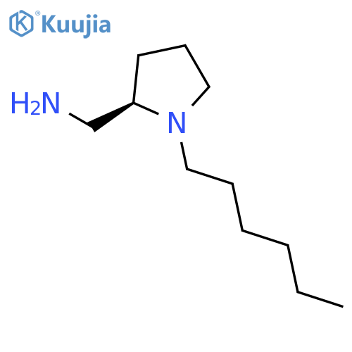 2-Pyrrolidinemethanamine, 1-hexyl-, (R)- structure