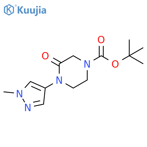 tert-butyl 4-(1-methyl-1H-pyrazol-4-yl)-3-oxopiperazine-1-carboxylate structure