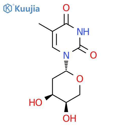 1-[(2R,4S,5R)-4,5-Dihydroxyoxan-2-yl]-5-methylpyrimidine-2,4-dione structure
