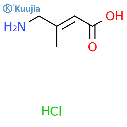 (2E)-4-amino-3-methylbut-2-enoic acid hydrochloride structure