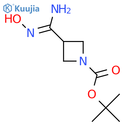 Tert-butyl 3-(N-hydroxycarbamimidoyl)azetidine-1-carboxylate structure