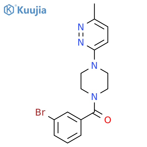 3-4-(3-bromobenzoyl)piperazin-1-yl-6-methylpyridazine structure