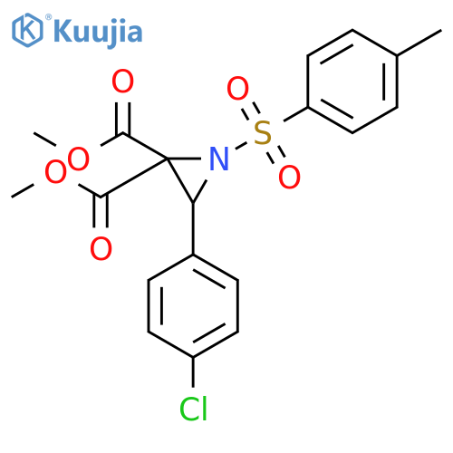 2,2-Aziridinedicarboxylic acid, 3-(4-chlorophenyl)-1-[(4-methylphenyl)sulfonyl]-, 2,2-dimethyl ester structure