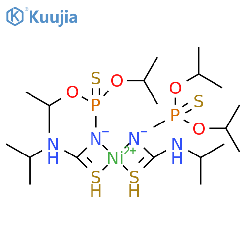 Nickel, bis[O,O-bis(1-methylethyl) N-[[(1-methylethyl)amino](thioxo-κS)methyl]phosphoramidothioato-κN]-, (SP-4-1)- structure