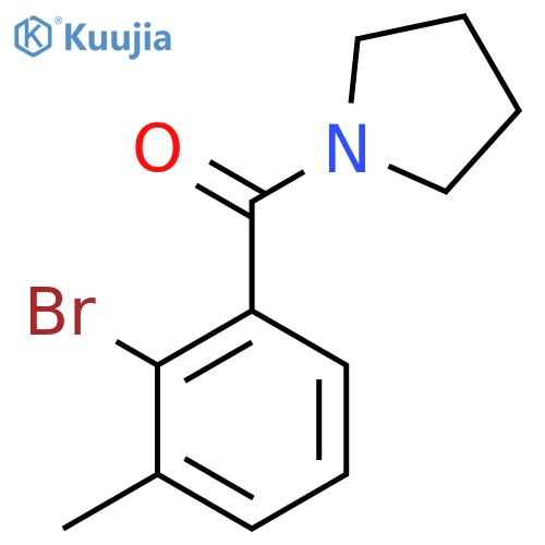 1-(2-Bromo-3-methylbenzoyl)pyrrolidine structure