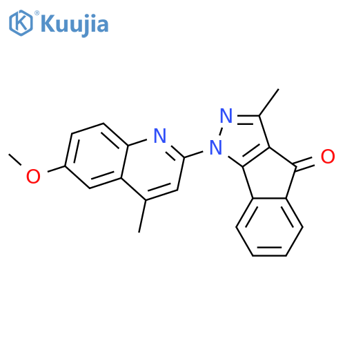 Indeno[1,2-c]pyrazol-4(1H)-one,1-(6-methoxy-4-methyl-2-quinolinyl)-3-methyl- structure