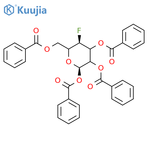 4-Deoxy-4-fluoro-1,2,3,6-tetra-O-benzoyl-α-D-mannose structure
