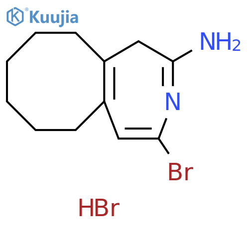 1H-Cyclooct[d]azepin-2-amine, 4-bromo-6,7,8,9,10,11-hexahydro-,monohydrobromide structure
