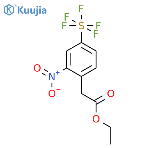 Ethyl (2-nitro-4-(pentafluorosulfanyl)phenyl) acetate structure