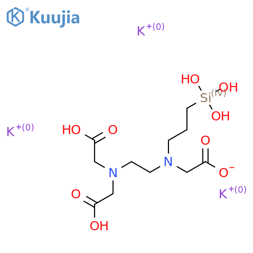 Glycine, N-[2-[bis(carboxymethyl)amino]ethyl]-N-[3-(trihydroxysilyl)propyl]-, potassium salt (1:3) structure
