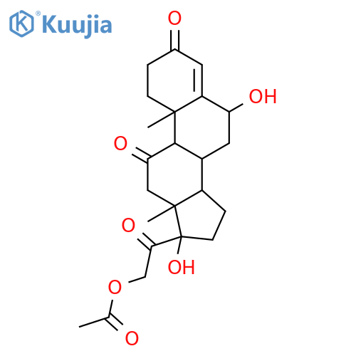 11-Dehydro-6b,17-dihydroxy-corticosterone 21-Acetate structure
