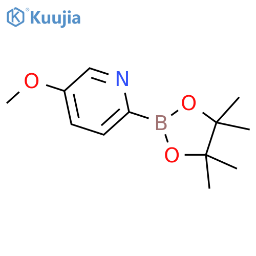 5-methoxy-2-(tetramethyl-1,3,2-dioxaborolan-2-yl)pyridine structure