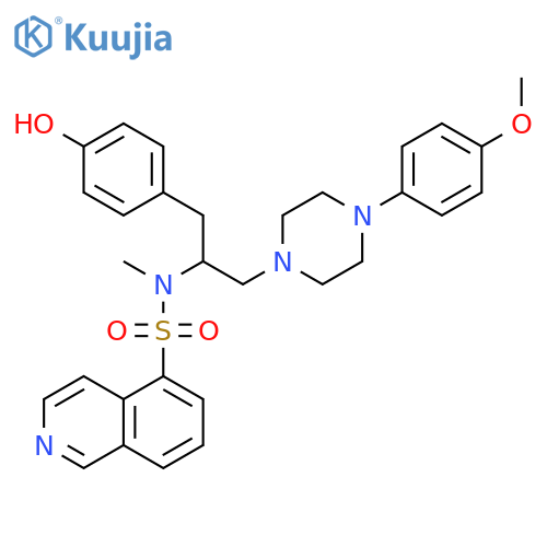 5-Isoquinolinesulfonamide,N-[2-(4-hydroxyphenyl)-1-[[4-(4-methoxyphenyl)-1-piperazinyl]methyl]ethyl]-N-methyl- structure