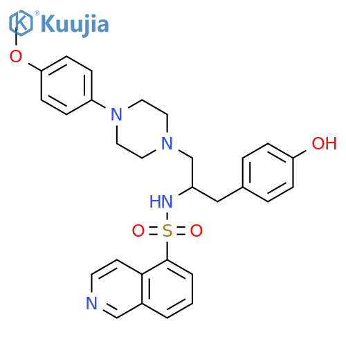 5-Isoquinolinesulfonamide,N-[2-(4-hydroxyphenyl)-1-[[4-(4-methoxyphenyl)-1-piperazinyl]methyl]ethyl]- structure