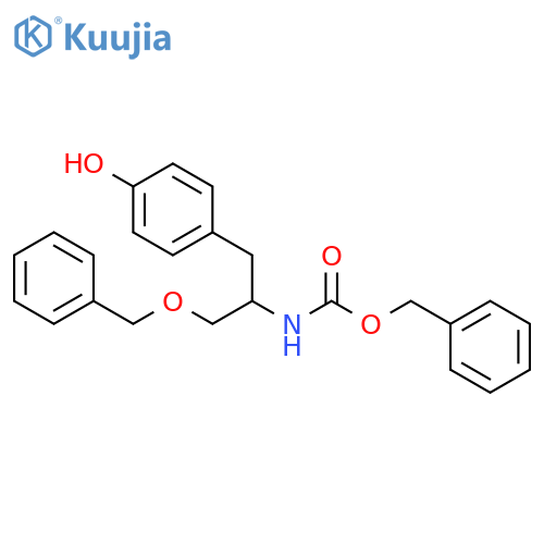 Carbamic acid, [1-[(4-hydroxyphenyl)methyl]-2-(phenylmethoxy)ethyl]-,phenylmethyl ester structure