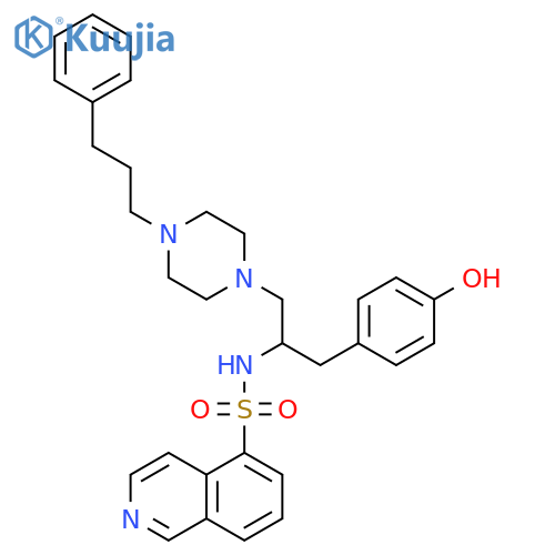 5-Isoquinolinesulfonamide,N-[1-[(4-hydroxyphenyl)methyl]-2-[4-(3-phenylpropyl)-1-piperazinyl]ethyl]- structure